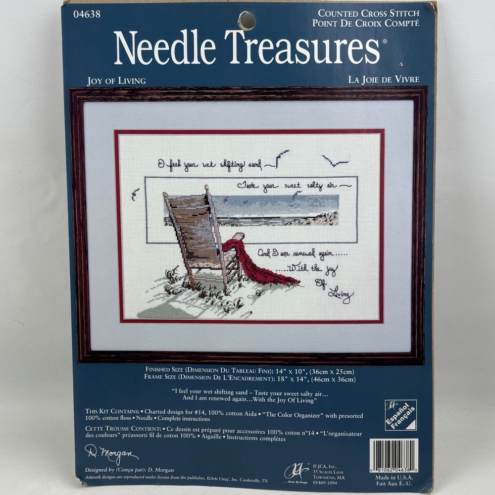 Needle Treasures Joy of Living Cross Stitch Kit 04638 Beach Chair Ocean Complete